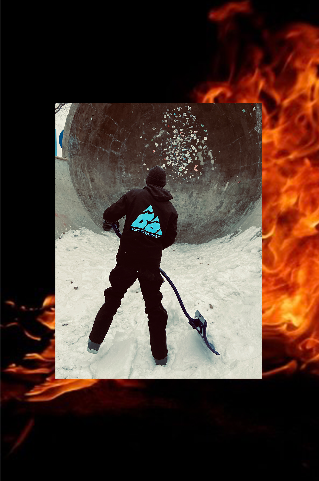 Backyard boarder co hoodie + 2 Free stickers