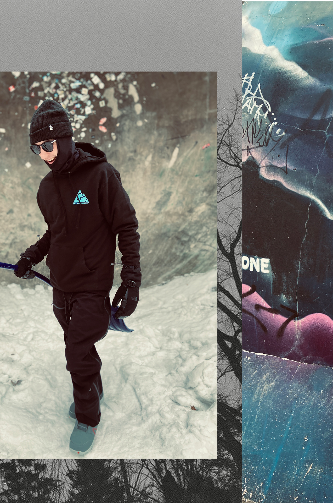 Backyard boarder co hoodie + 2 Free stickers