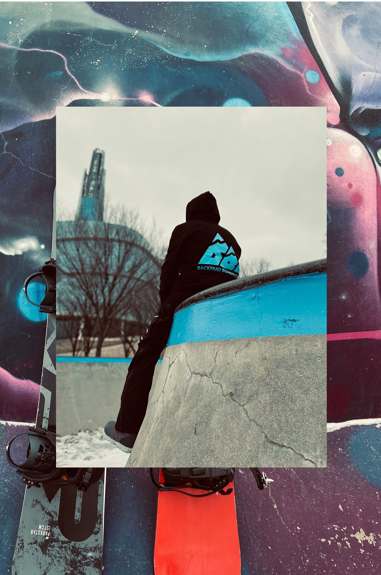 Backyard boarder co hoodie + 2 Free stickers